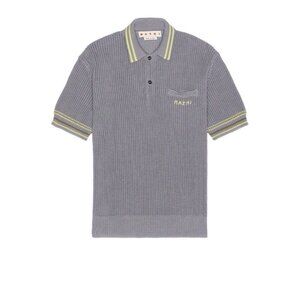 Marni Polo Neck Mercury Grey Knit Collar